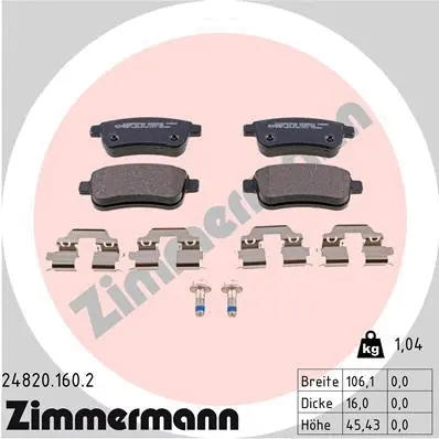 Brake Pad Set, disc brake (24820.160.2)