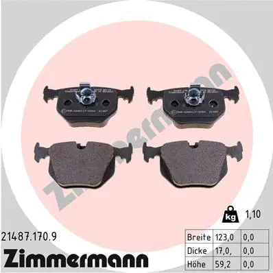 Brake Pad Set, disc brake (21487.170.9)