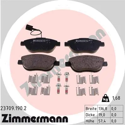 Brake Pad Set, disc brake (23709.190.2)