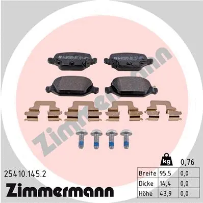 Brake Pad Set, disc brake (25410.145.2)