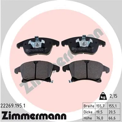 Brake Pad Set, disc brake (22269.195.1)