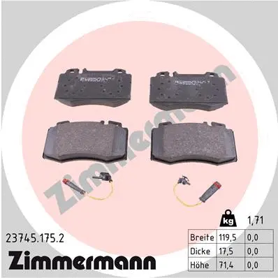 Brake Pad Set, disc brake (23745.175.2)