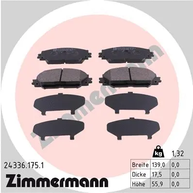 Brake Pad Set, disc brake (24336.175.1)