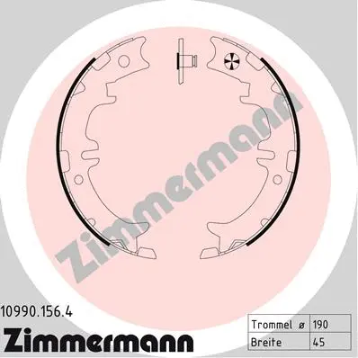 Brake Shoe Set, parking brake (10990.156.4)