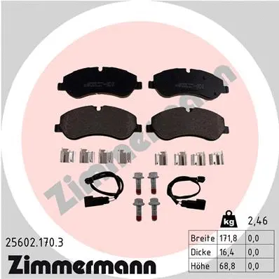 Brake Pad Set, disc brake (25602.170.3)