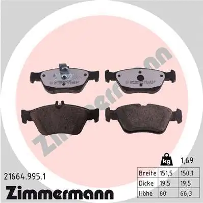 Brake Pad Set, disc brake (21664.995.1)