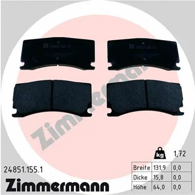 Brake Pad Set, disc brake (24851.155.1)