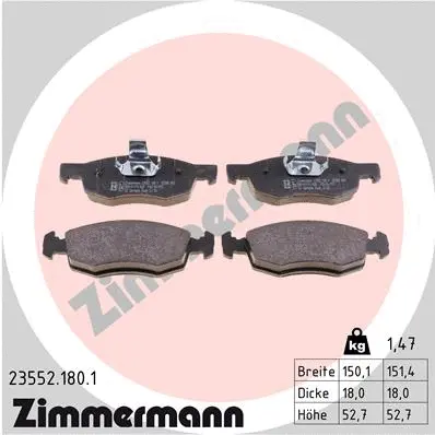 Brake Pad Set, disc brake (23552.180.1)