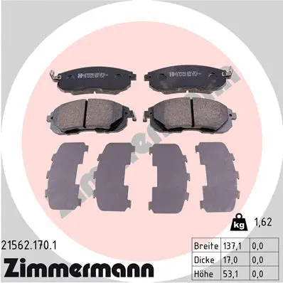 Brake Pad Set, disc brake (21562.170.1)
