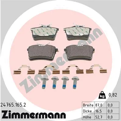 Brake Pad Set, disc brake (24765.165.2)