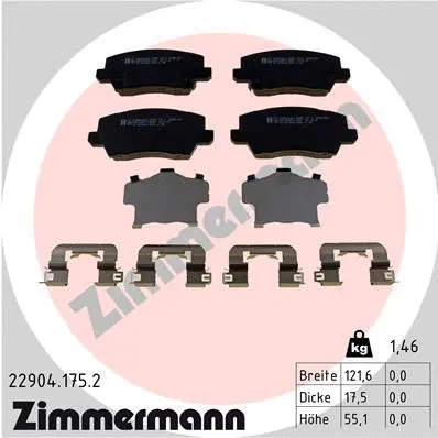 Brake Pad Set, disc brake (22904.175.2)