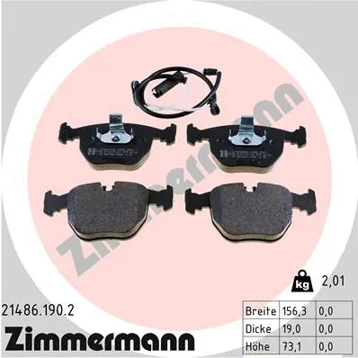 Brake Pad Set, disc brake (21486.190.2)