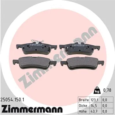 Brake Pad Set, disc brake (25054.150.1)