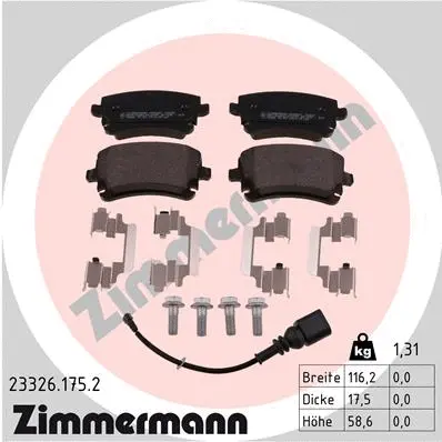 Brake Pad Set, disc brake (23326.175.2)