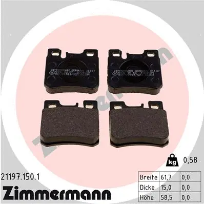Brake Pad Set, disc brake (21197.150.1)