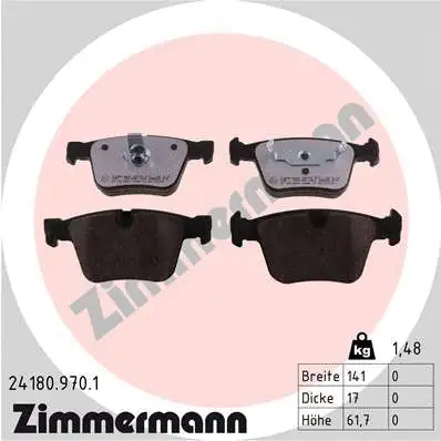 Brake Pad Set, disc brake (24180.970.1)