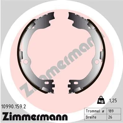 Brake Shoe Set, parking brake (10990.159.2)