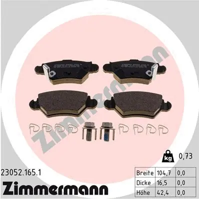 Brake Pad Set, disc brake (23052.165.1)
