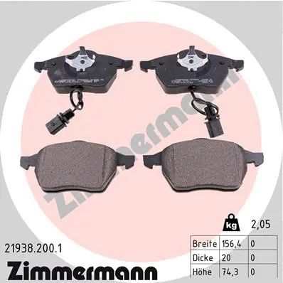 Brake Pad Set, disc brake (21938.200.1)