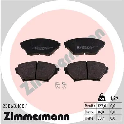 Brake Pad Set, disc brake (23863.160.1)