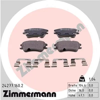 Brake Pad Set, disc brake (24277.160.2)