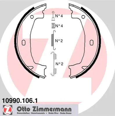 Brake Shoe Set, parking brake (10990.106.1)