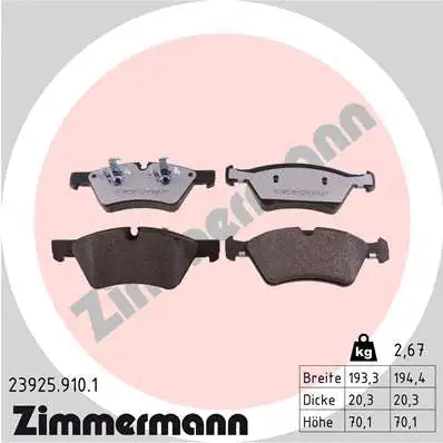 Brake Pad Set, disc brake (23925.910.1)