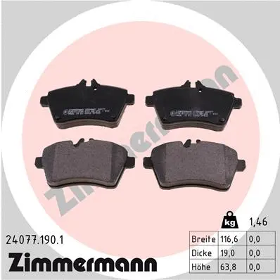 Brake Pad Set, disc brake (24077.190.1)