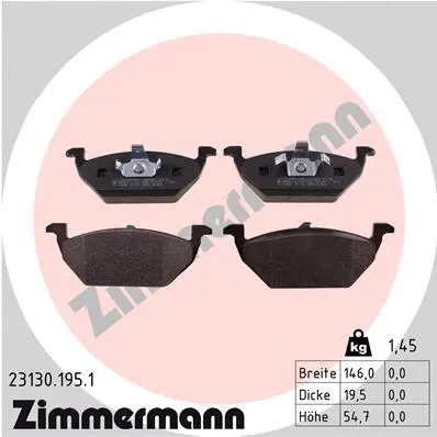 Brake Pad Set, disc brake (23130.195.1)