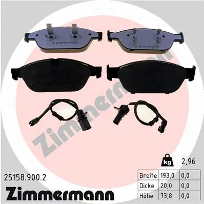Brake Pad Set, disc brake (25158.900.2)