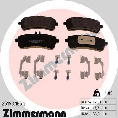 Brake Pad Set, disc brake (25163.185.2)