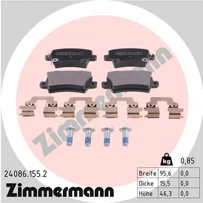 Brake Pad Set, disc brake (24086.155.2)