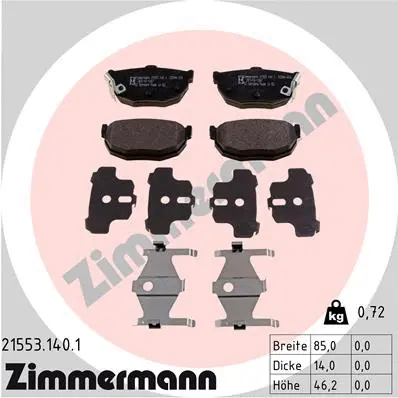 Brake Pad Set, disc brake (21553.140.1)
