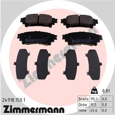 Brake Pad Set, disc brake (24918.150.1)