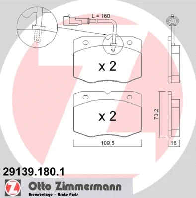 Brake Pad Set, disc brake (29139.180.1)