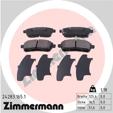 Brake Pad Set, disc brake (24283.165.1)