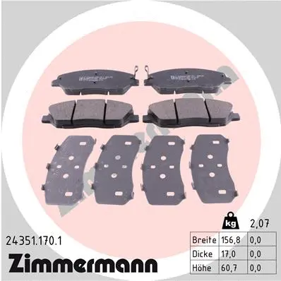 Brake Pad Set, disc brake (24351.170.1)