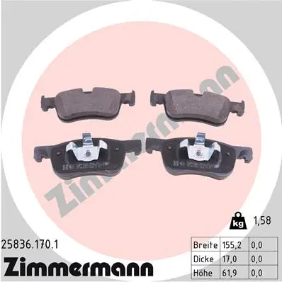 Brake Pad Set, disc brake (25836.170.1)