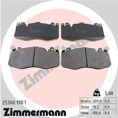 Brake Pad Set, disc brake (25300.190.1)
