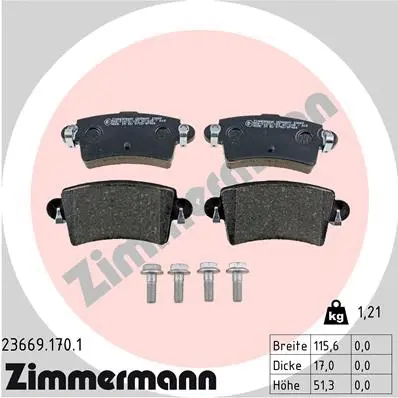 Brake Pad Set, disc brake (23669.170.1)