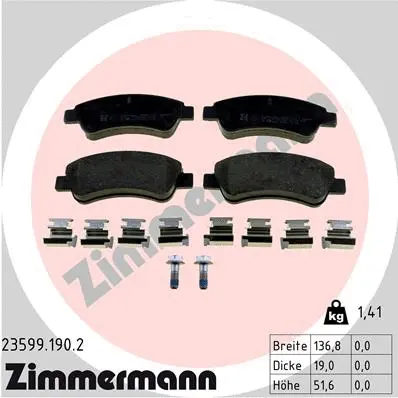Brake Pad Set, disc brake (23599.190.2)
