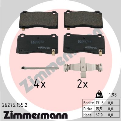 Brake Pad Set, disc brake (26275.155.2)