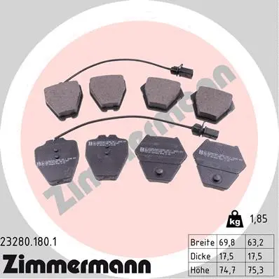Brake Pad Set, disc brake (23280.180.1)