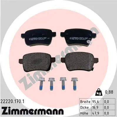 Brake Pad Set, disc brake (22220.170.1)