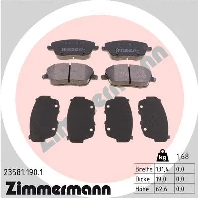 Brake Pad Set, disc brake (23581.190.1)