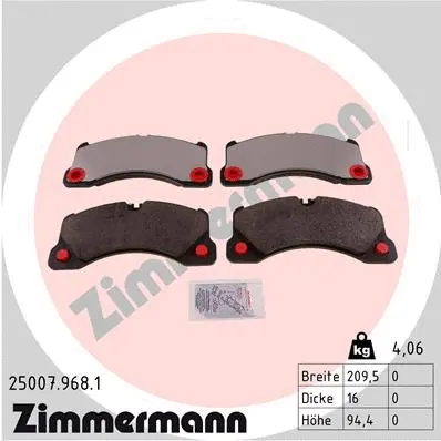 Brake Pad Set, disc brake (25007.968.1)