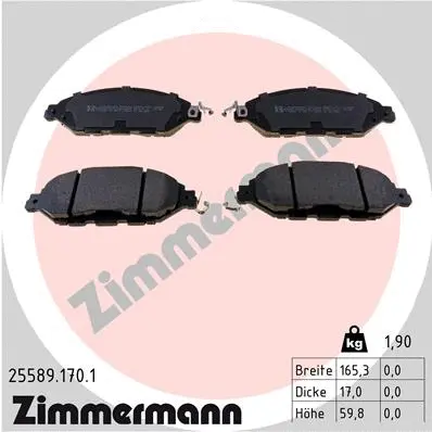 Brake Pad Set, disc brake (25589.170.1)