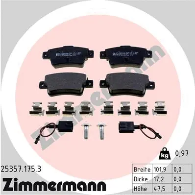 Brake Pad Set, disc brake (25357.175.3)
