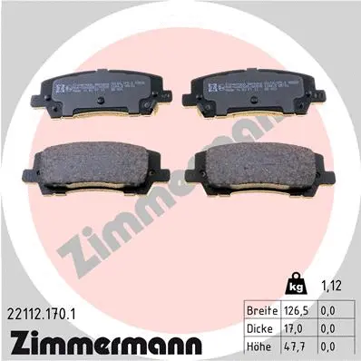 Brake Pad Set, disc brake (22112.170.1)