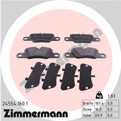 Brake Pad Set, disc brake (24554.160.1)